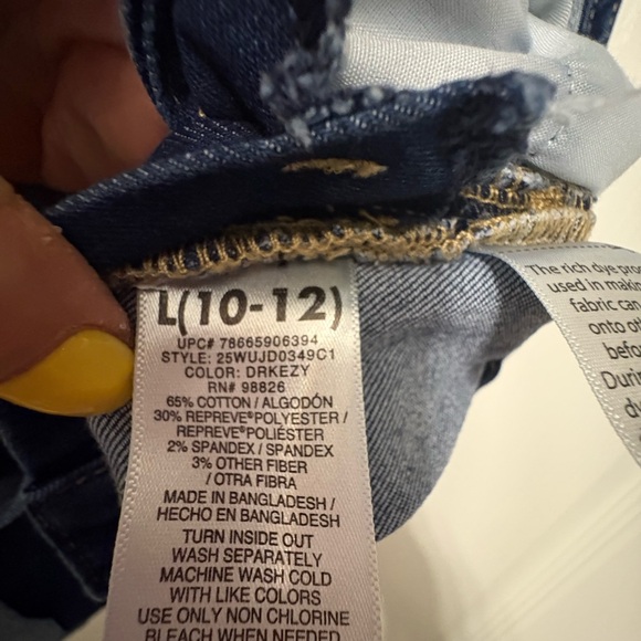 Jordache girls bib overalls shorts size Lg 10/12 - Picture 7 of 8